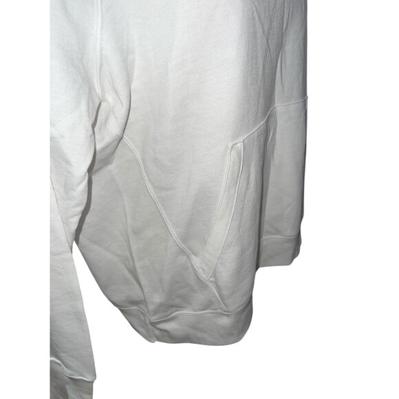 Champion Power Blend Long Sleeve Warm Hoodie Sweatshirt Sz XL White Kangaroo Poc - Picture 14 of 16